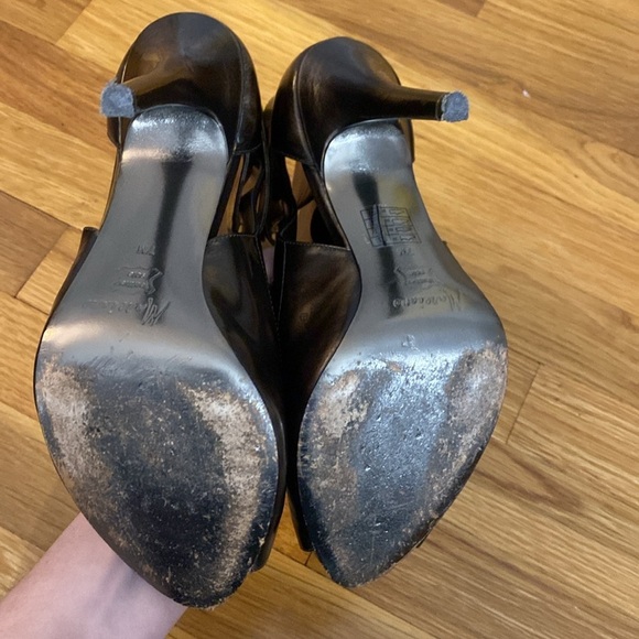 Marciano by Guess Women’s Brown Open Toe Heels With Buckle Size 7 - Picture 8 of 9